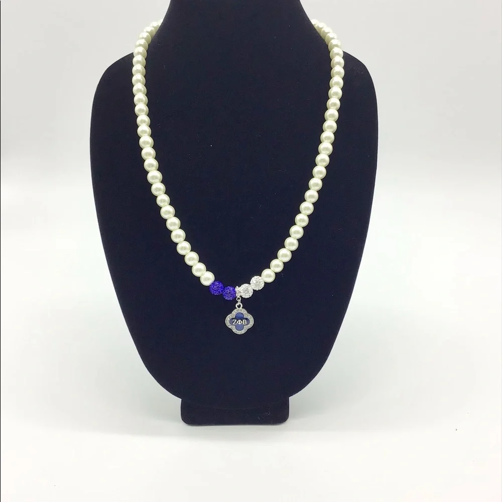 Zeta Phi Beta Necklace and Earring Set - Picture 8 of 9